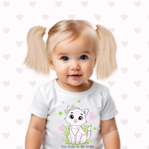 Cute pink cat baby bodysuit