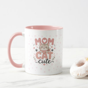 Cute Pink Cat Mum Mug Mother’s Day Gift