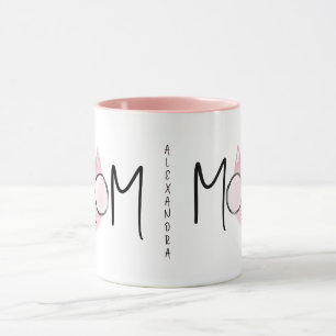 Cute Pink Cat's Mother Mothers Day Personalized  Mug