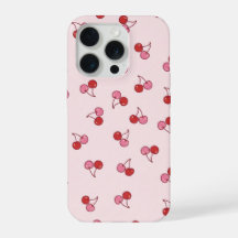 Cute Pink Cherry Fruit Pattern