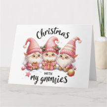 Cute Pink Christmas Card