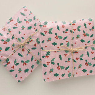 Cute Pink Christmas Wrapping Paper