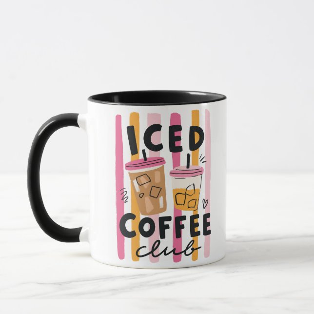 Cute Pink Coffee Cups Summer Coffee Design (Left)