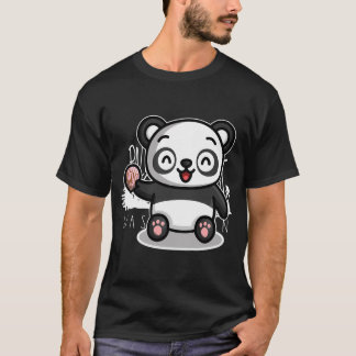 Cute Pink Concha Panda Bear T-Shirt