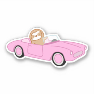 Cute Pink Convertible Sloth