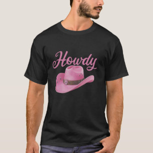 Cute Pink Coquette Bows Cowgirl Western Aesthetics T-Shirt
