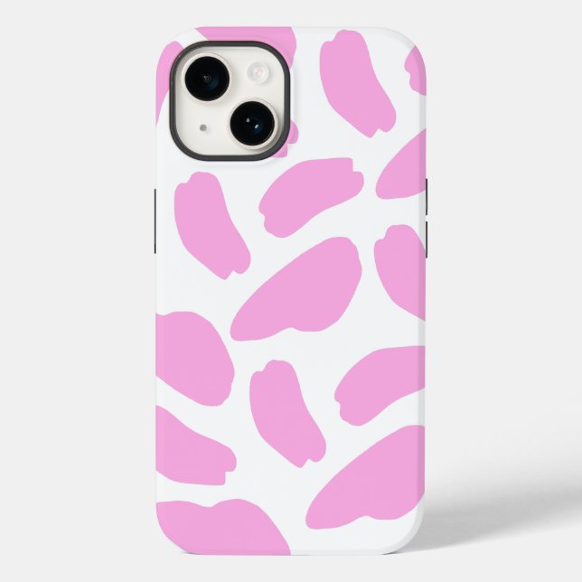Cute Pink Cow Print Pattern Case-Mate iPhone Case (Back)