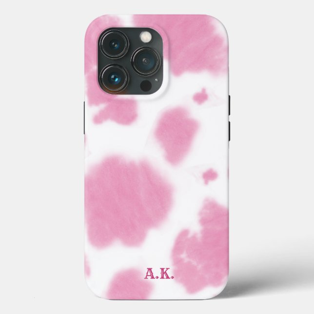 Cute Pink Cow Print Western Rodeo Custom Case-mate Case-Mate iPhone Case (Back)
