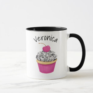Cute Pink Cupcake Bakery Mug