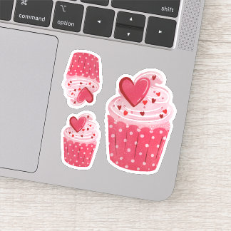 Cute Pink Cupcake | Heart Sprinkles & Polka Dots