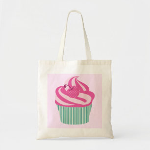 Cute Pink Cupcake Pastel Pink Tote Bag