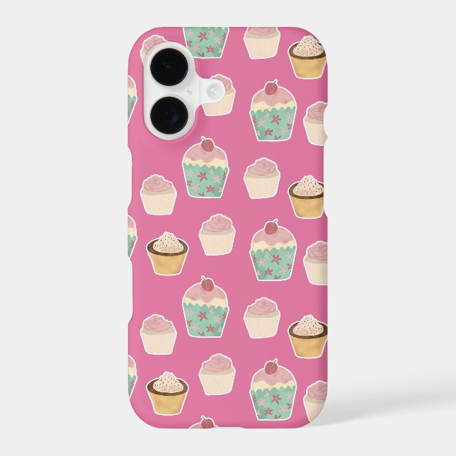 Cute pink cupcake pattern (Back)