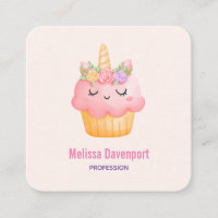 Cute Pink Cupcake Unicorn with Roses