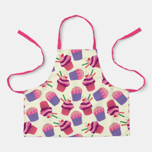 Cute pink Cupcakes and Muffins Pattern Apron