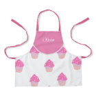 Cute Pink Cupcakes Pattern Kid's Name 