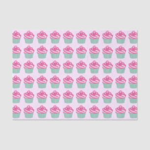Cute Pink Cupcakes Pattern Tissue Paper