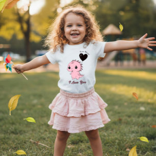 Cute Pink Dinosaur Baby T-Shirt