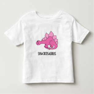 Cute pink dinosaur; Snackosaurus Toddler T-Shirt