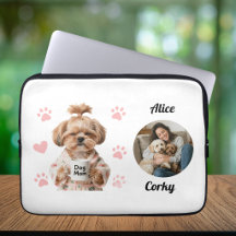 Cute Pink Dog Mum Photo Name