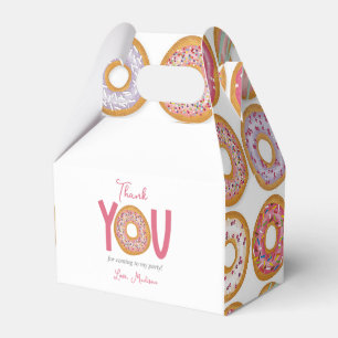 Cute Pink Doughnut Birthday Party Favour Box