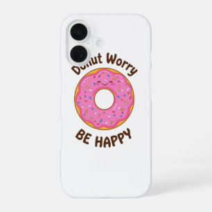 Cute Pink Doughnut with Sprinkles iPhone 16 Case