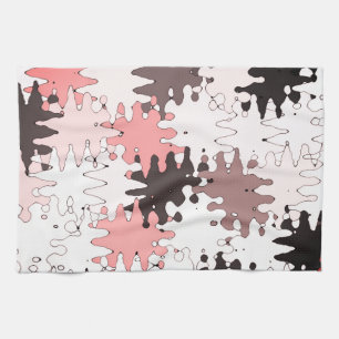 CUTE Pink Dusty Rose Pattern Tea Towel