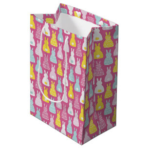 Cute Pink Easter Bunny Rabbit Gift Bag