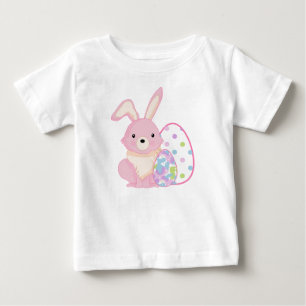 CUTE PINK EASTER BUNNY WITH EASTER EGGS BABY T-Shirt