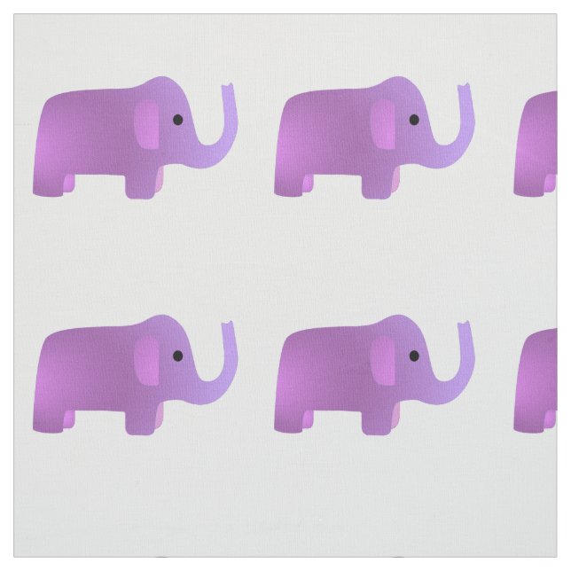 Cute Pink Elephant Fabric (Swatch)