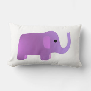 Cute Pink Elephant Lumbar Cushion