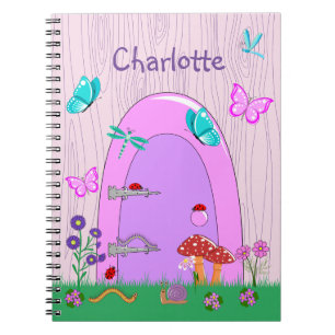 Cute Pink Fairy Door Notebook