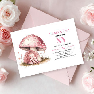 Cute Pink Fairy Girl 2nd Birthday Blush invitation