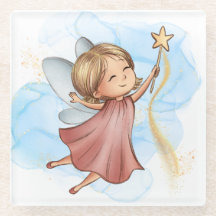 Cute Pink Fairy Holding Star Wand