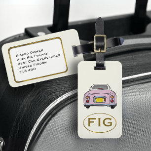 Cute Pink Figaro Car Figarations Luggage Tag