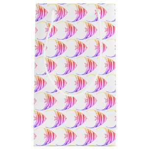 Cute Pink Fish Pattern Small Gift Bag