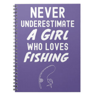 Cute Pink Fishing Gifts For Baby Girls Kids Notebook