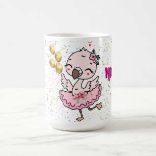 Cute pink  Flamingo Ballerina   Coffee Mug