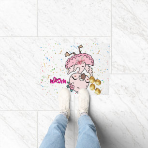 Cute pink Flamingo Ballerina Doormat