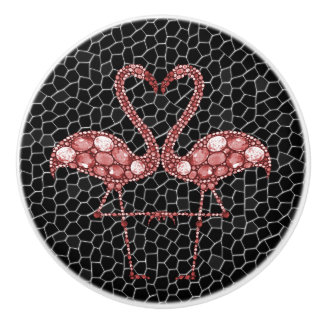 Cute Pink Flamingo Ceramic Knob