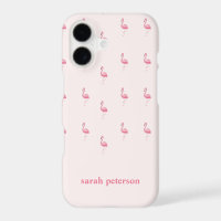 Cute pink flamingo custom name pink