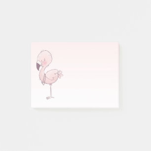 Cute Pink Flamingo Illustration Post-it Notes