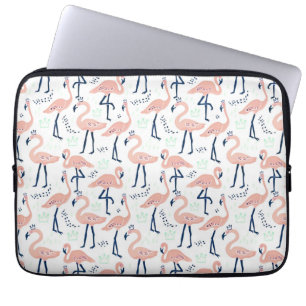 Cute pink flamingo  laptop sleeve