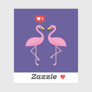Cute Pink Flamingo Like Heart Pastel