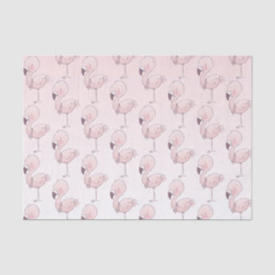 Cute Pink Flamingo Tropical Pattern Tissue Paper