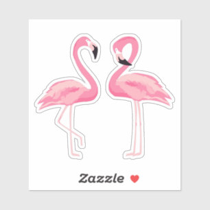 Cute pink flamingos