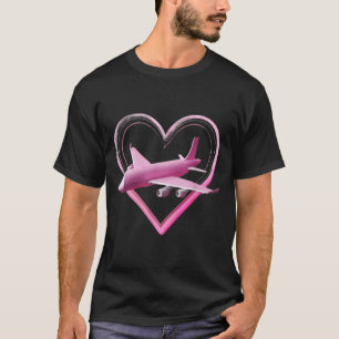 Cute Pink Flight Funny Unisex Design for Men Women T-Shirt