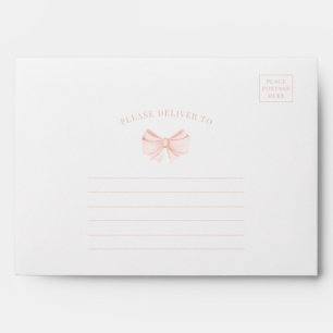 Cute pink floral bow baby girl shower Envelope