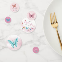 Cute Pink Floral Butterfly Girls Baby Shower