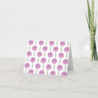 Cute Pink Floral Custom Card