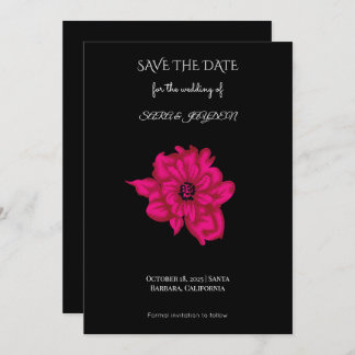 Cute Pink Flower Clipart – Pop Art Floral Design Save The Date